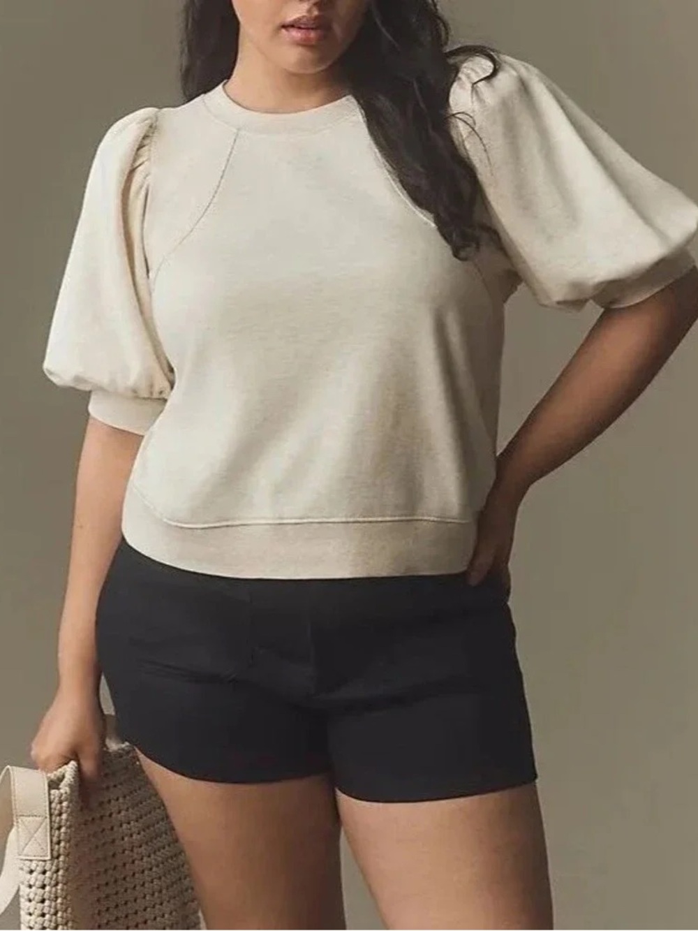 Nwot maeve puff sleeve shoet sleeve sweatshirt